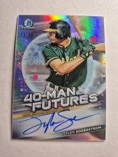 Tyler Soderstrom RC 2021 Bowman Chrome 40 Man Futures ON CARD Auto /99 Rookie
