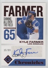 2018 Panini Chronicles Auto Red 35/99 Kyle Farmer #CA-KF Auto 1p5