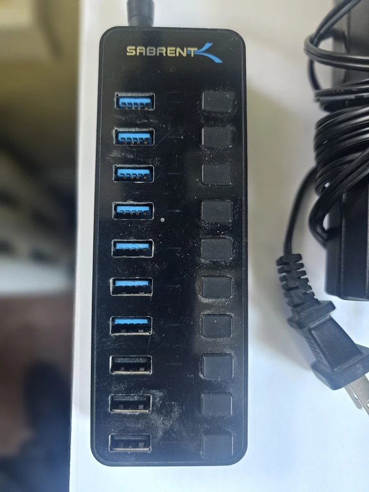 Sabrent HB-B7C3 60W 7-Port USB 3.0 Hub + 3 Smart Charging Ports with Power... - Image 2 of 3