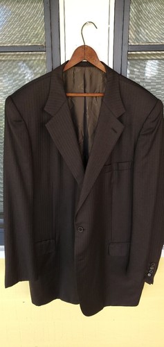 Brioni Mens Brown Herringbone 100% Cashmere Flannel 3 Roll 2 Jacket Size 50L - 第 1/21 張圖片