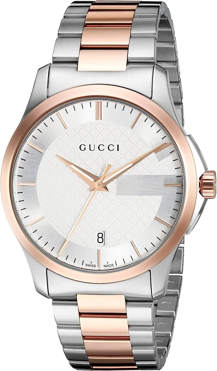 Montre pour homme Gucci G Timeless YA126473 cadran argenté boîtier en acier inoxydable