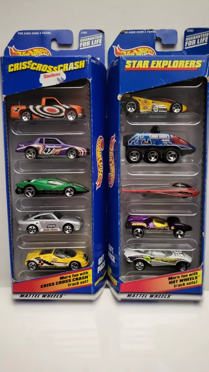 Hot wheels criss cheap cross crash 5 pack