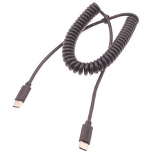 Coiled Cable USB-C to TYPE-C Fast Charger Cord Power Wire for Cell Phones