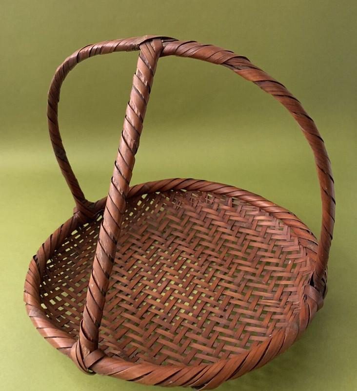 Vintage Japan Ikebana fine art woven bamboo