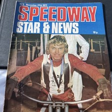 VINTAGE RETRO Speedway Race Magazine Junk 70s Motorcycle Motor Sport Mancave Art