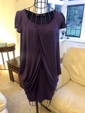 Ted Baker Purple Drape Classy Short Evening Party Dress - Size 1 - Size 8-10