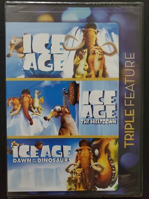 Ice Age, The Meltdown, Dawn of the Dinosaurs DVD Triple Feature R1 NEW SEALED