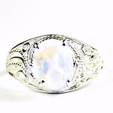 Rainbow Moonstone, 925 Sterling Silver Ladies Ring, SR083
