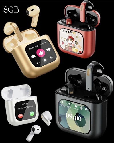 NEW LED SMART Wireless Earbuds 8GB App Control ENC,TWS earphone Headset memory. - Picture 2 of 28