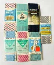 lot of 7 Vintage NIP Trimtex Penney's Rick Rack Sewing Craft Trim