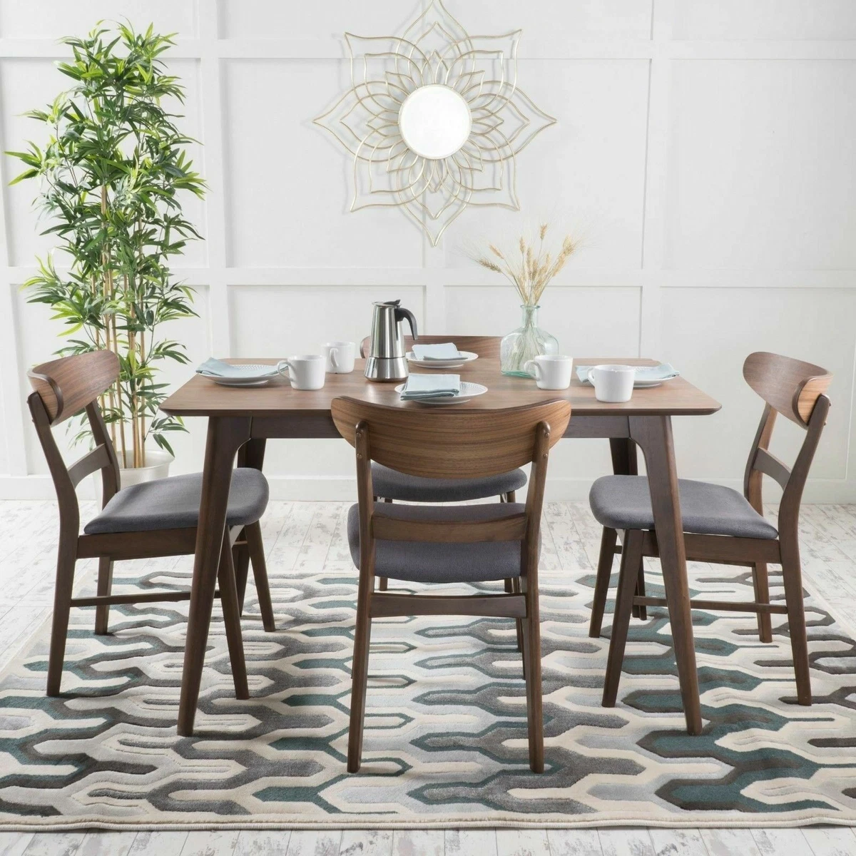 Mid century modern dining table seats 6 new arrivals