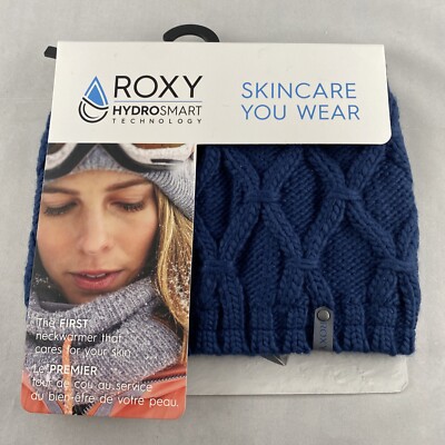 ROXY Cable Knit Winter Collar w/ Hydrosmart Technology, O/S - Blue (BTE0)