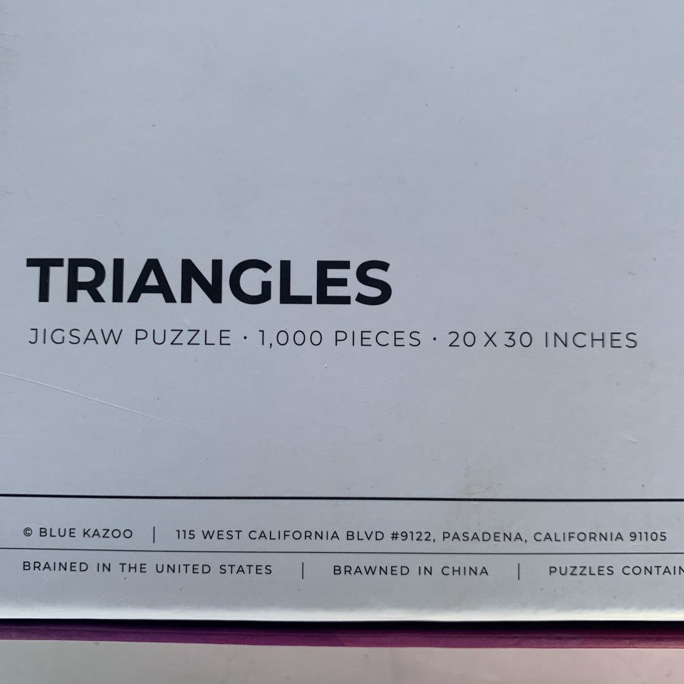 Blue Kazoo Puzzle Triangles 1000 Piece New eBay