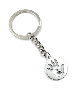 Onwomania Hand Knochen Skelett Anhänger - Metall Schlüsselanhänger Als Glücksbringer Geschenk