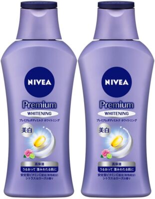 KAO NIVEA Premium Body Milk Whitening Citrus & Rose Fragrance 190g Japan