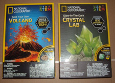 National Geographic Volcano  Crystal Growing Science Kit Lot of 2 - Brand New 