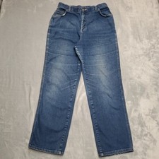 Vintage Sears Jeans Womens 18 Blue Denim High Rise 70s Faded Made in USA Retro