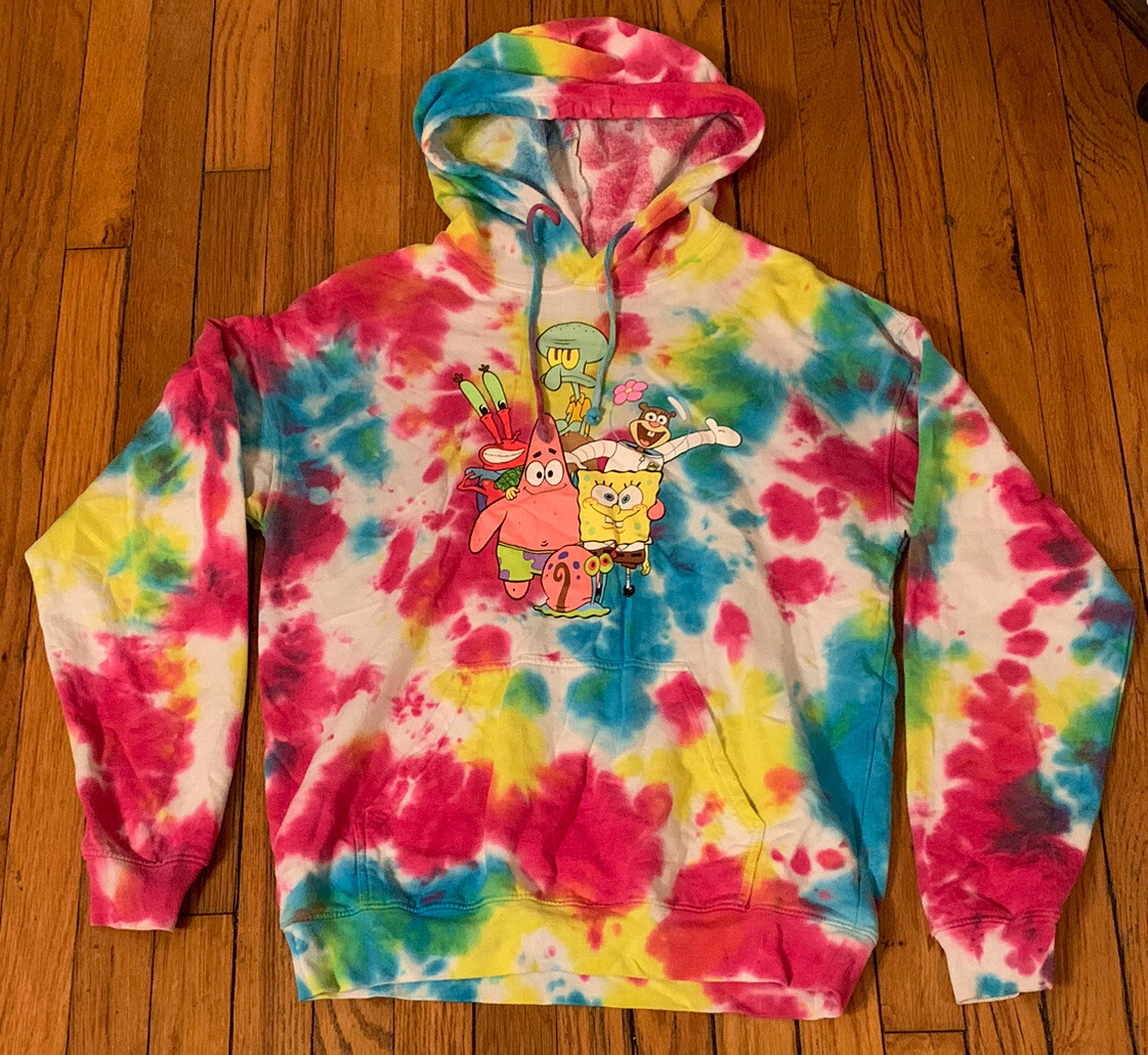 Spongebob SquarePants Friends Woman's Ladies Medium Tie Dye
