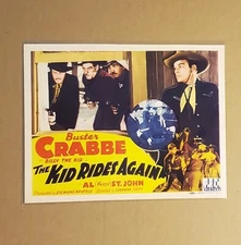 The Kid Rides Again Lobby Card 1943 Buster Crabbe Original 11 x 14
