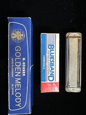 Lot Of 3 Vintage Harmonicas Golden Melody C Phoenix G And BluesBand