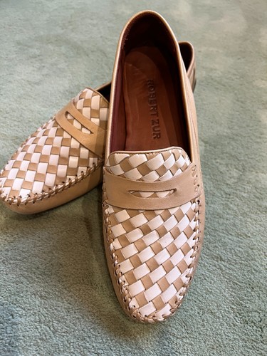 Robert Zur Petra Damen-Loafer mehrfarbig geflochtenes Leder Größe 9,5 M