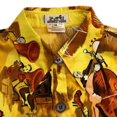 トップス 80s HERMES Shirt Bespoke Made in French 80s HERMES Shirt Bespoke Made in French Vintage 80s Hermes