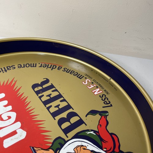 Vintage Piels Light Beer Metal Tray Brooklyn NY Green Gnome Elf Red Pants Canco - Picture 5 of 11