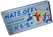 Vintage Hats Off Wooden Clown Pins Bowling Board Game By Schylling Complete