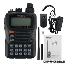 For YAESU VX-6R Dual Band Transceiver UHF VHF Radio IPX7 For Driving Outdoors