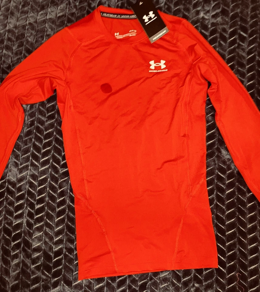 Under Armour Med HG Comp LS Mens Gents Baselayer Top Compression Armor Thermal - Image 2 of 4