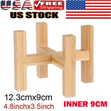 S/4.8in Flower Stand Plant Rack Shelf Bamboo Planter Storage Display Shelving