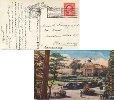 California San Francisco 1923 machine  2c Washington Franklin PPC (Museum, Golde