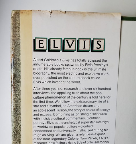 ELVIS by Albert Goldman Hardcover Book - Foto 4 di 8
