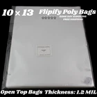 10x13 CLEAR BAGS Large Plastic Packaging Top Open Flat Packing T-Shirt Apparel
