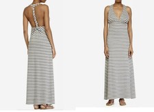 Lover + Friends Striped Jersey Halter Maxi Long Dress ~S/ M