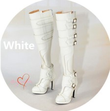 1/3SDGR/13/16/DD BJD Shoes High Heels Queen PU Leather Long Boots White AOD LUTS