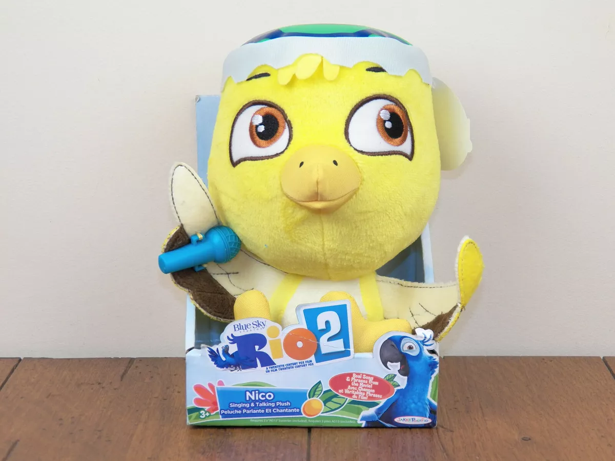 Rio 2 Nico 8 Singing Talking Plush Stuffed Animal Doll JAKKS Pacific  **NEW**