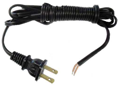 LAMP 8' CORD W/PLUG: BROWN, BLACK, WHITE, GOLD, SILVER SPT-1 - Picture 2 of 10