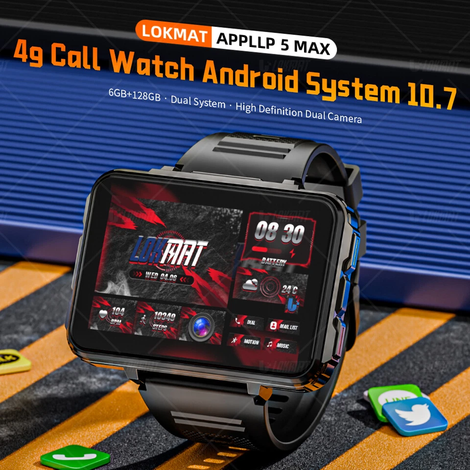 4G Android Smartwatch 4GB+64GB 1500mAh Sport Fitness Uhr mit GPS WLAN Kamera - Bild 2 von 4