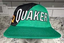 QUAKER STATE NASCAR RACING Vintage Pit Crew Hat Snapback Cap Black Green NOS