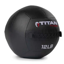 Titan Fitness 12 LB Composite Wall Ball, Soft Shell Poly-Composite Laminate