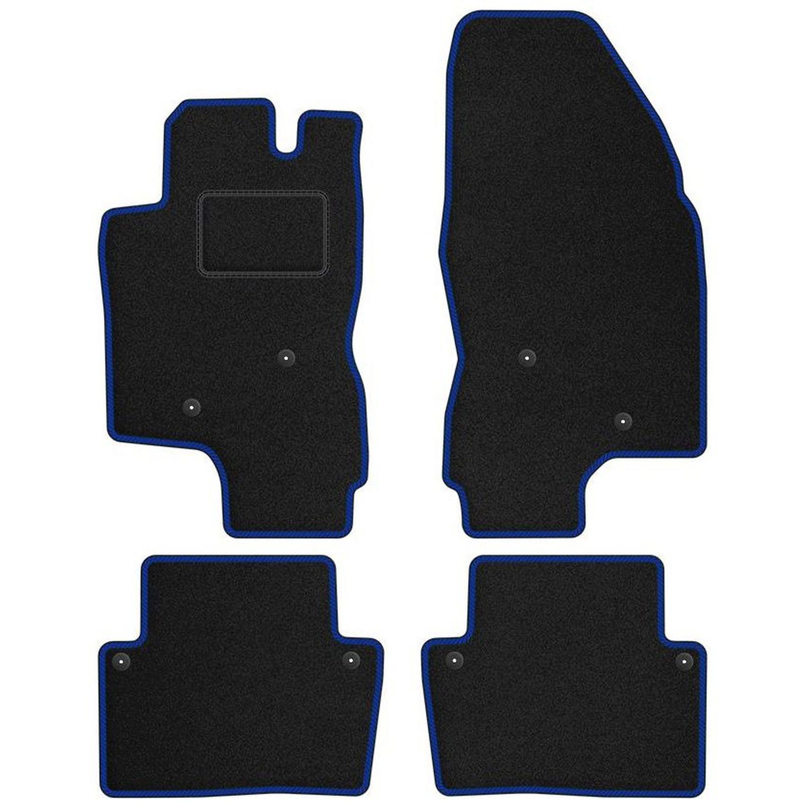 Tapis de sol en velours de moquette premium bleu STREAK pour Volvo S80 première génération
