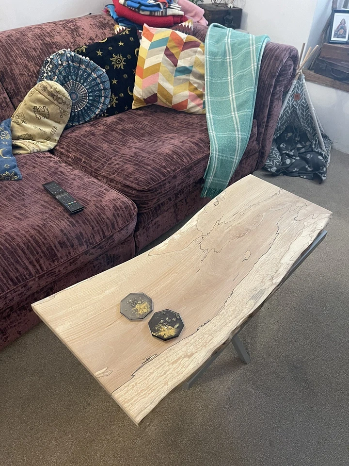 Chestnut Table Top / Desk Top, Handmade Live Edge Slab, Desk, Coffee Table - Image 3 of 4