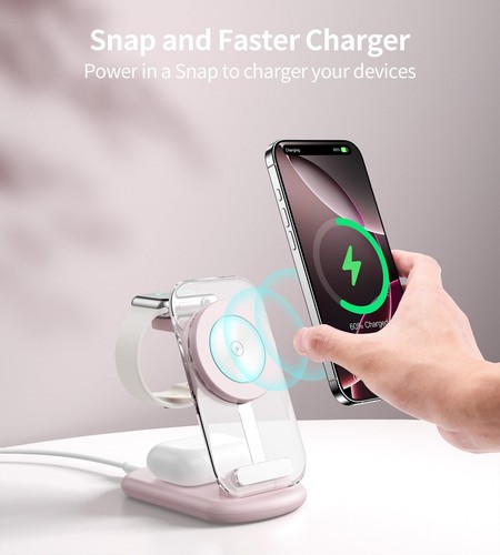 Station de Charge sans Fil magnétique 3 en 1 pour appareils Apple Chargeur Ra... - Photo 4 sur 7