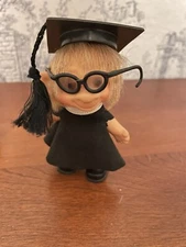 Vtg. Rare 4" Troll Graduate Hong Kong w/shoes & Glasses