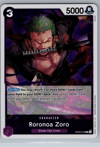 Roronoa Zoro OP09-076 Foil Emperors in the New World One Piece CCG - Bild 1 von 2