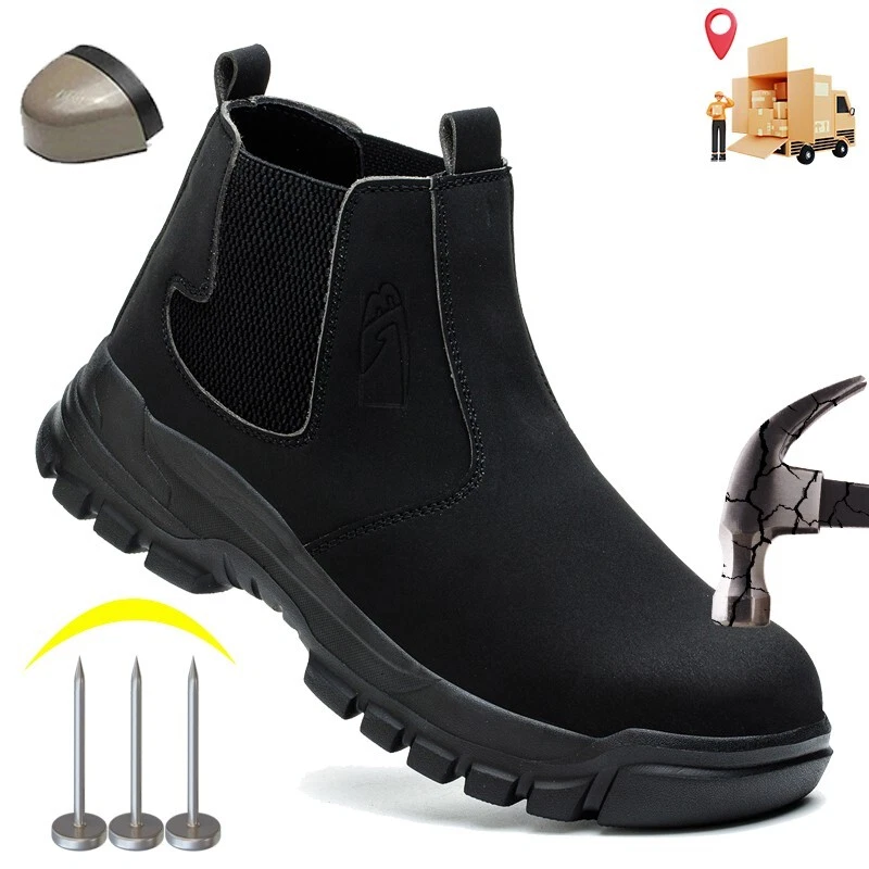 Steel toe safety work shoes Men Indestructible Roofing Shoes Waterproof boots