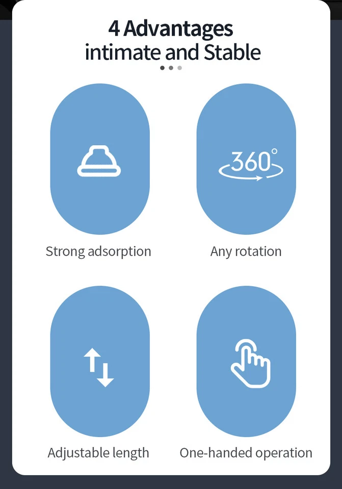 360° 汽车挡风玻璃支架 摇篮支架 支架 适用于 LG V20 V30+ V35 V40 V50 V60 5G — 第 2/4 张图片