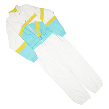 LOFFLER Combinaison De Ski Femme Blanc Bloc Couleur Détendu M W28 L29