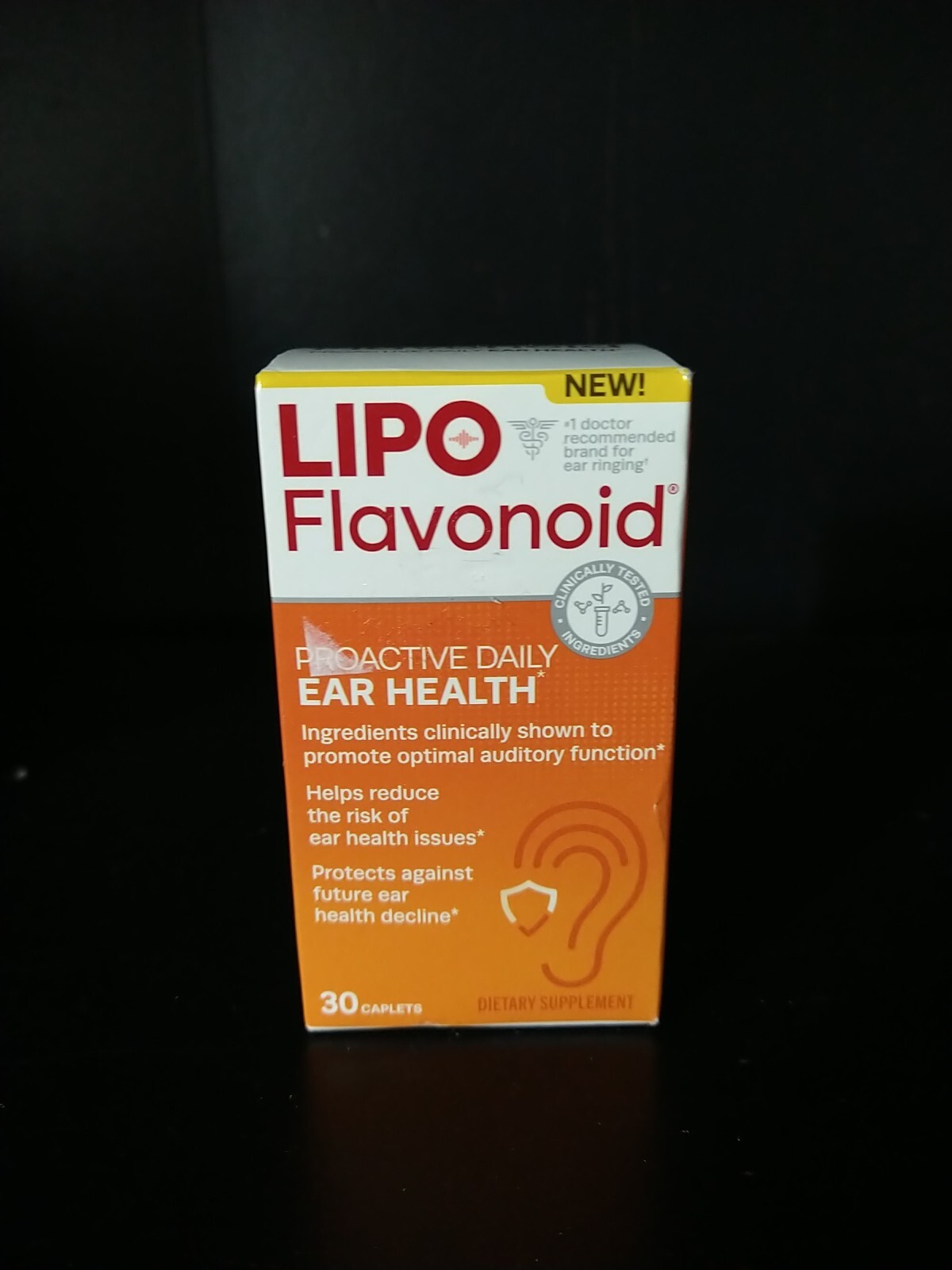 LIPO Flavonoid PROACTIVE DAILY EAR HEALTH Dietary Supplement 30 Count